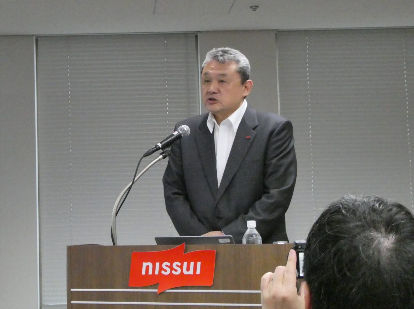 田中輝ニッスイ次期社長が会見、「世界中の方々に喜ばれる企業へ