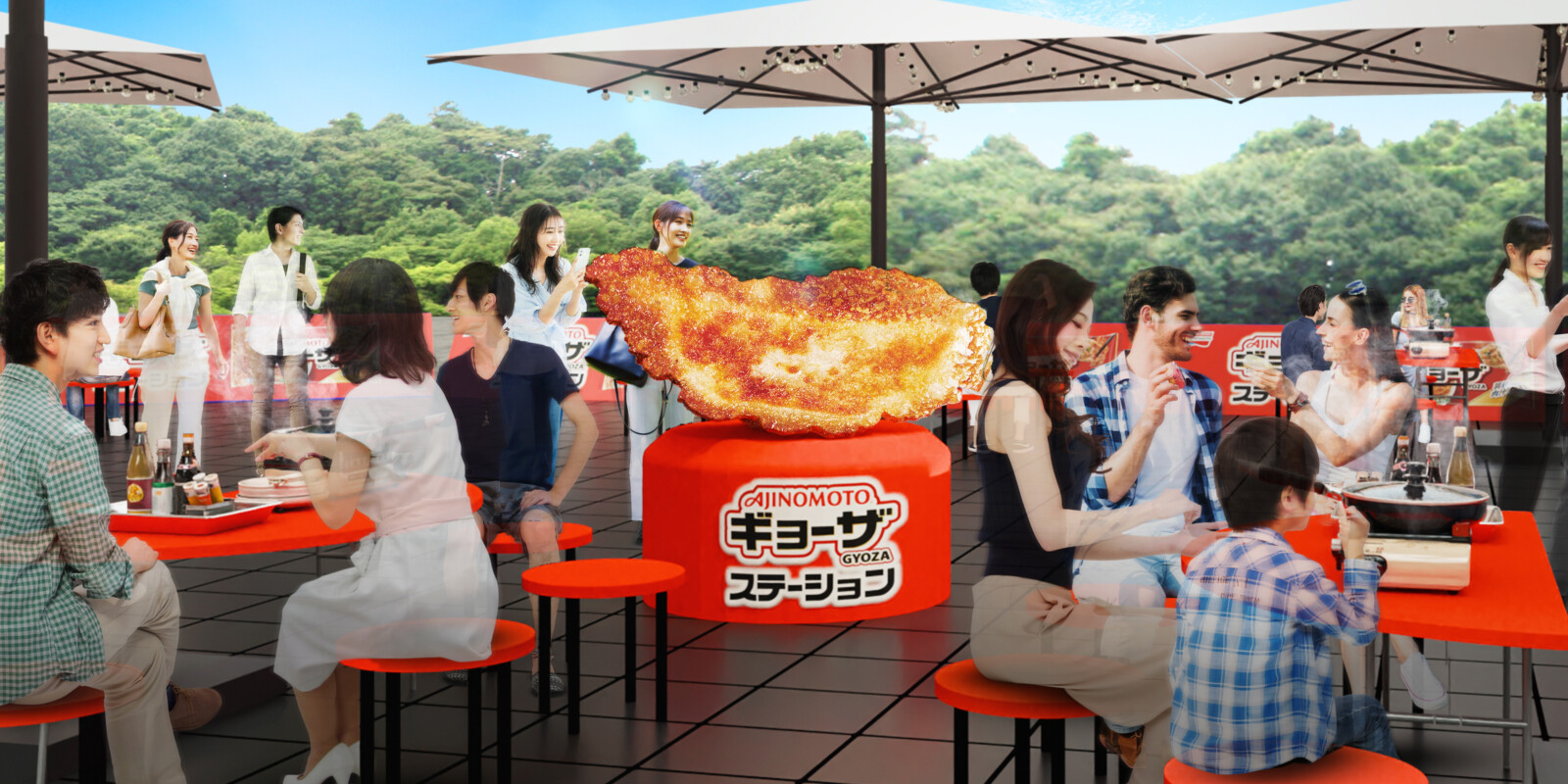 大阪城公園で体験型店舗「AJINOMOTO ギョーザステーション」オープン